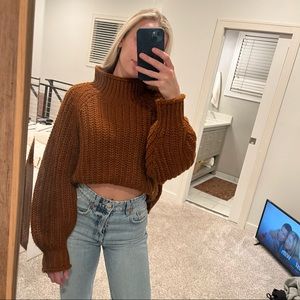 Burnt orange sweater
